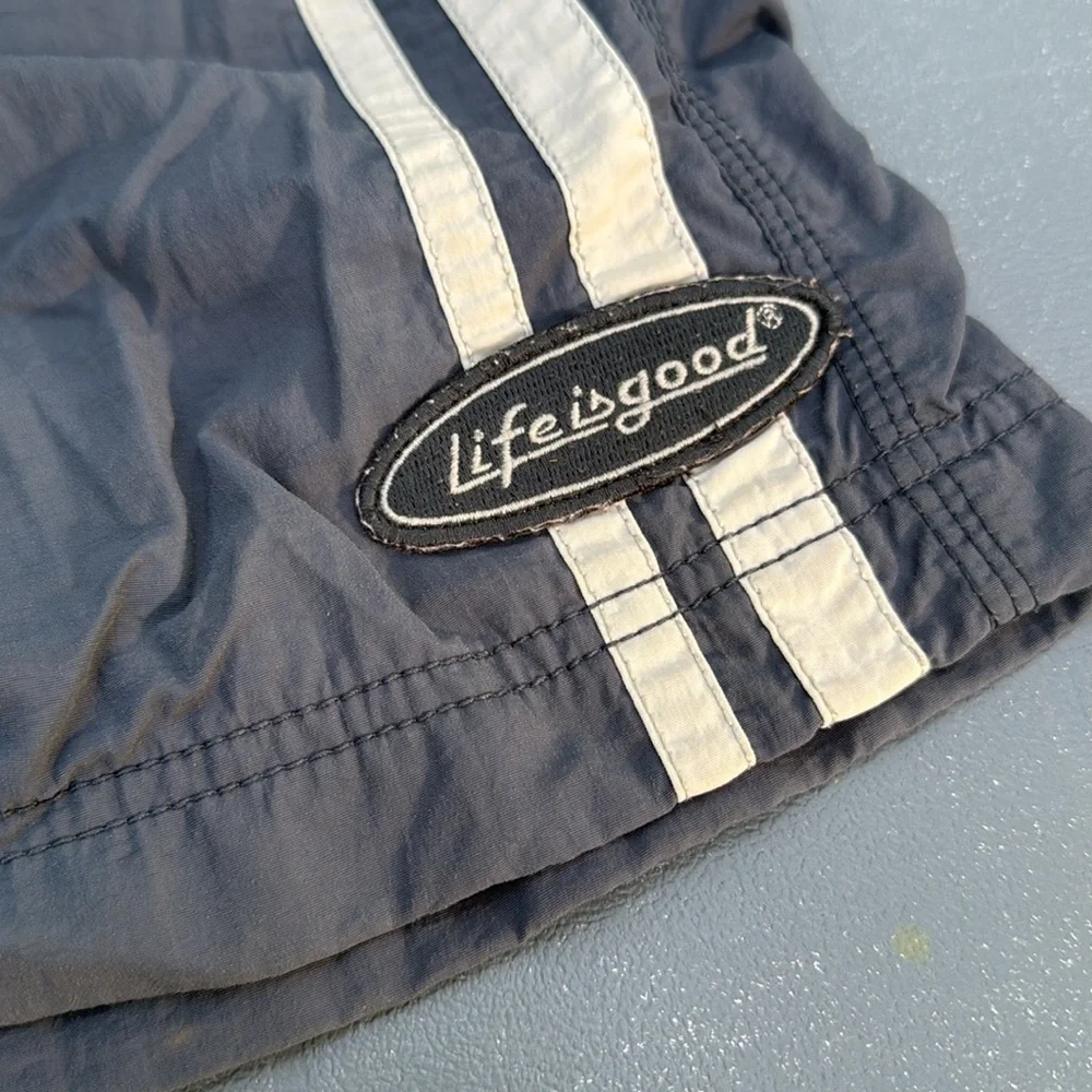 Life Is Good Men's Hybrid Shorts - Dark Gray with White Accents